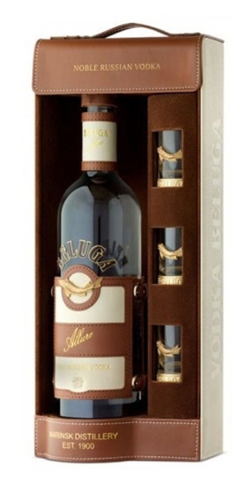 Vodka Beluga Allure 1L + 3 shots