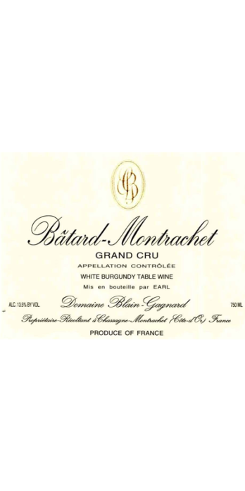 Bâtard Montrachet Grand Cru Domaine Blain Gagnard 2012