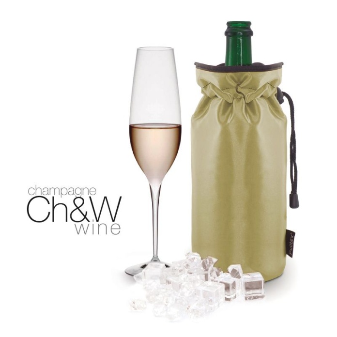 CHAMPAGNE/WINE COOLER BAG GOLD - Sac refroidisseur doré