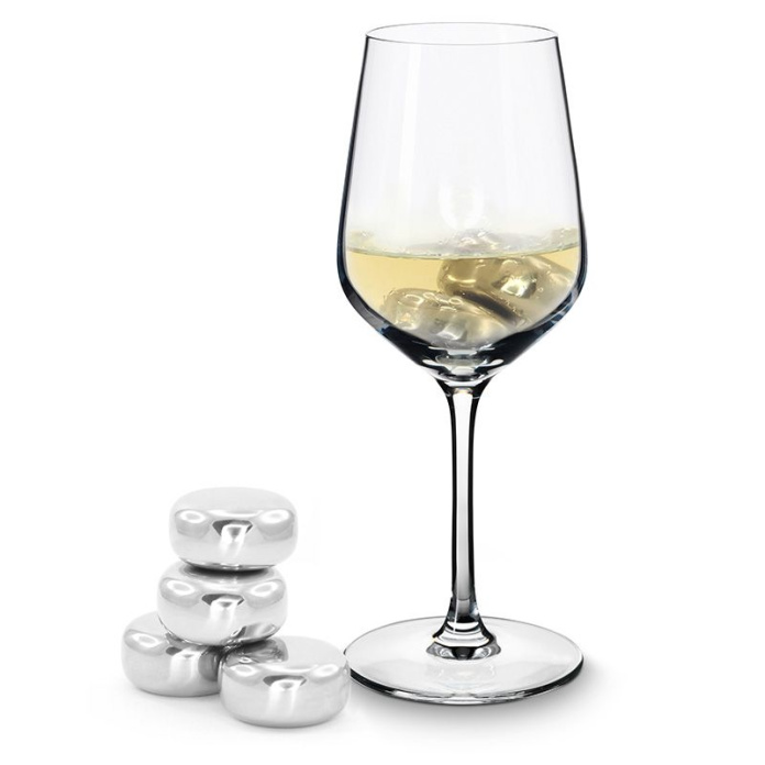 INOX ICE CUBES - Glaçons acier inoxydable 4 pièces