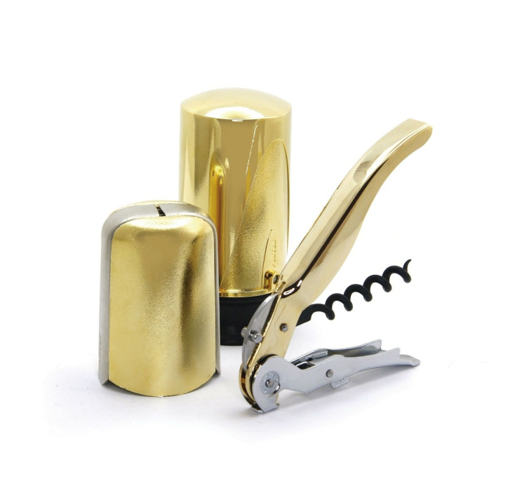 CELEBRATION KIT 3 PCS. GOLD - Set à vin & champagne 3 pièces doré
