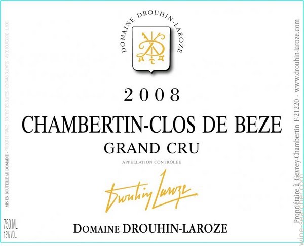 Chambertin Clos de Bèze Grand Cru  2008