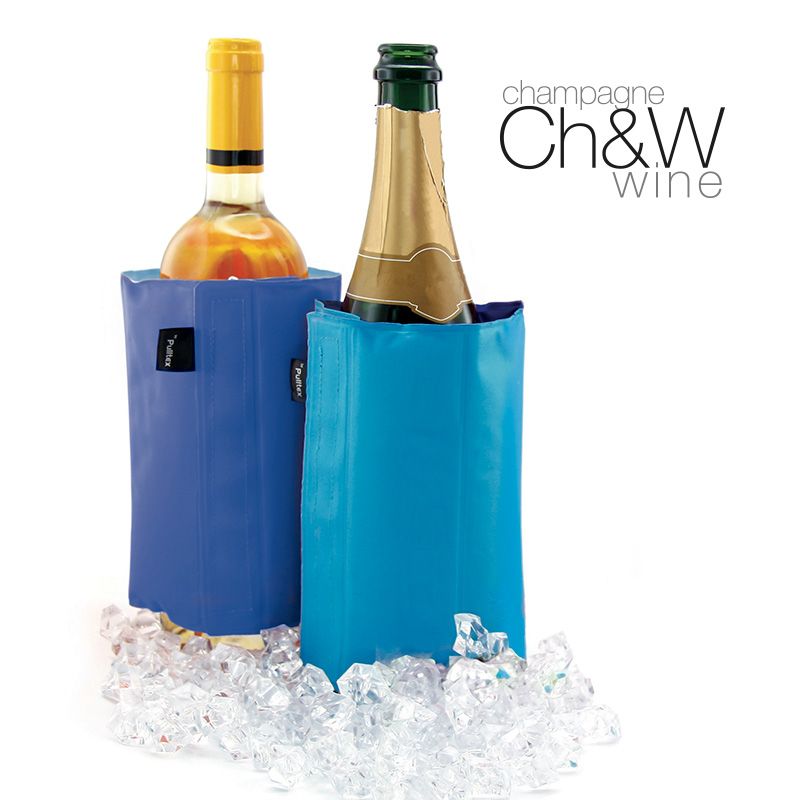 WINE COOLER - Refroidisseur réversible bleu/cyan - Vin/Champ.