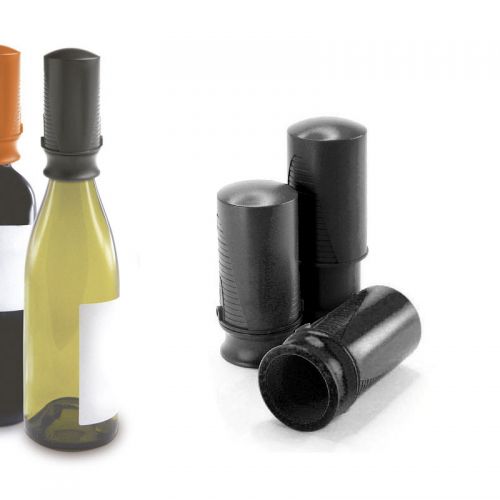 Pompe vide air vin, bouchon intégré Black